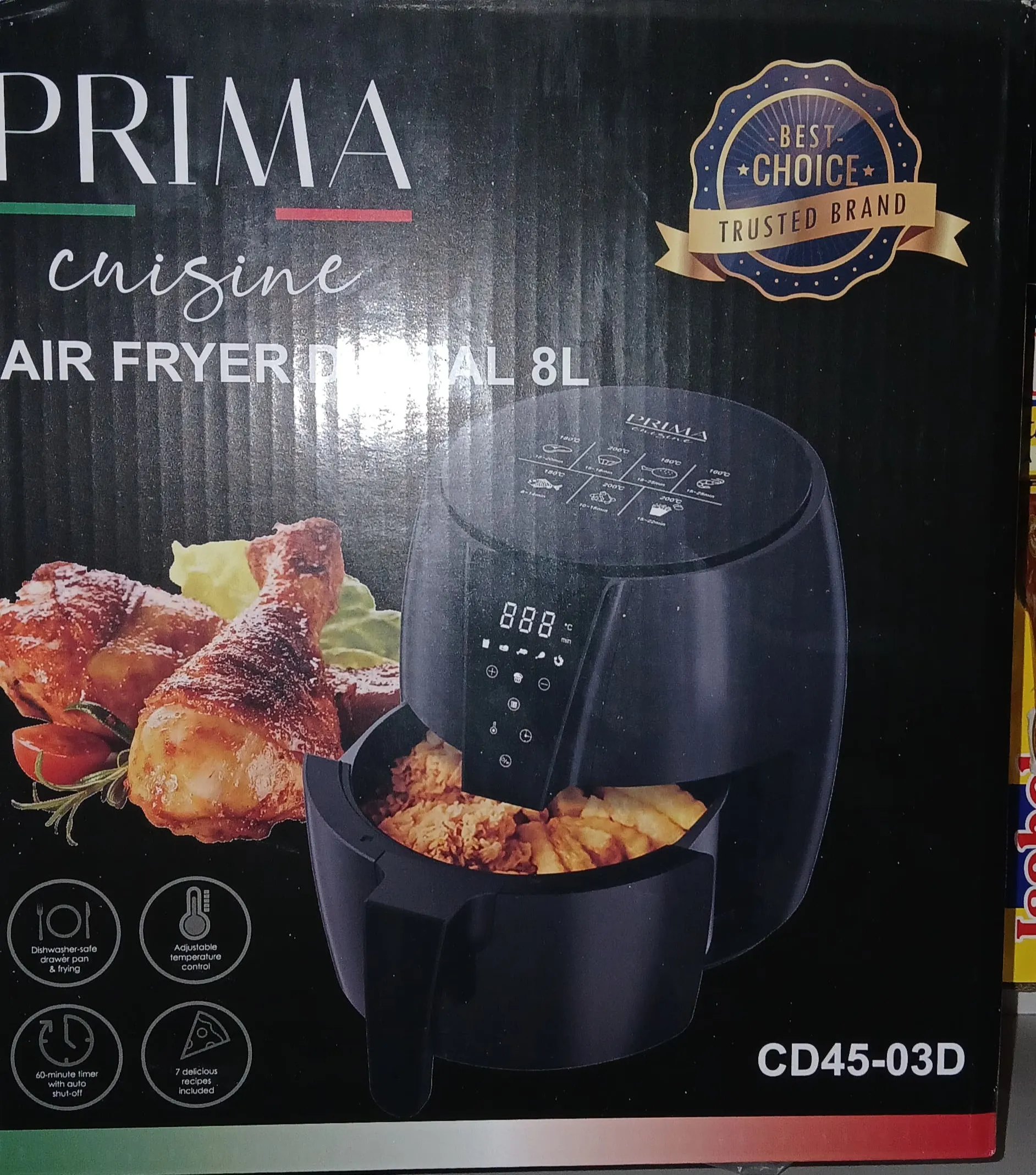 PRIMA , AIR FRYER DIGITAL 8L